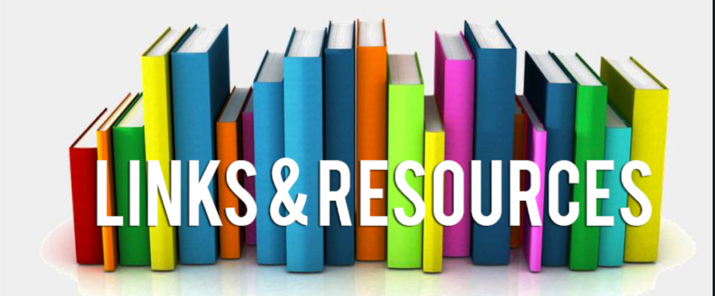 A row of books with the words " books & resources ".