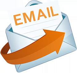 An envelope with a paper that says " email ".